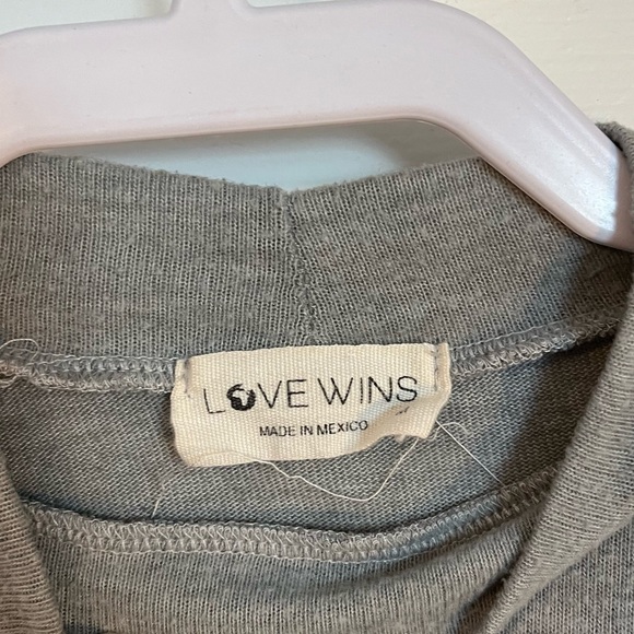 Love Wins sweater. Light grey. Size medium - Picture 3 of 3